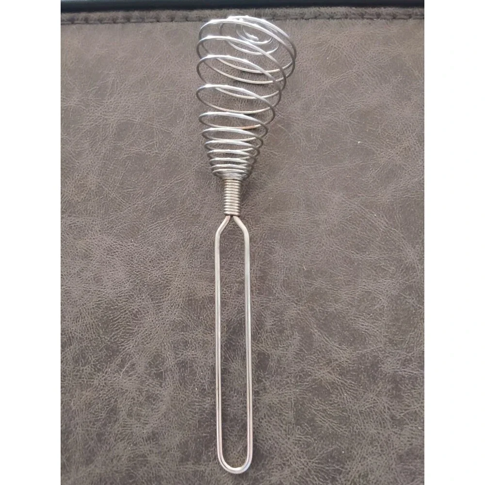 Vtg French Coil Whisk Spring Stainless Steel Cooking Utensil